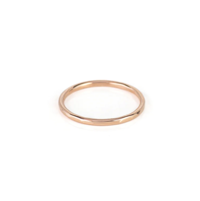Anello sfaccettato mini oro rosa 9 kt