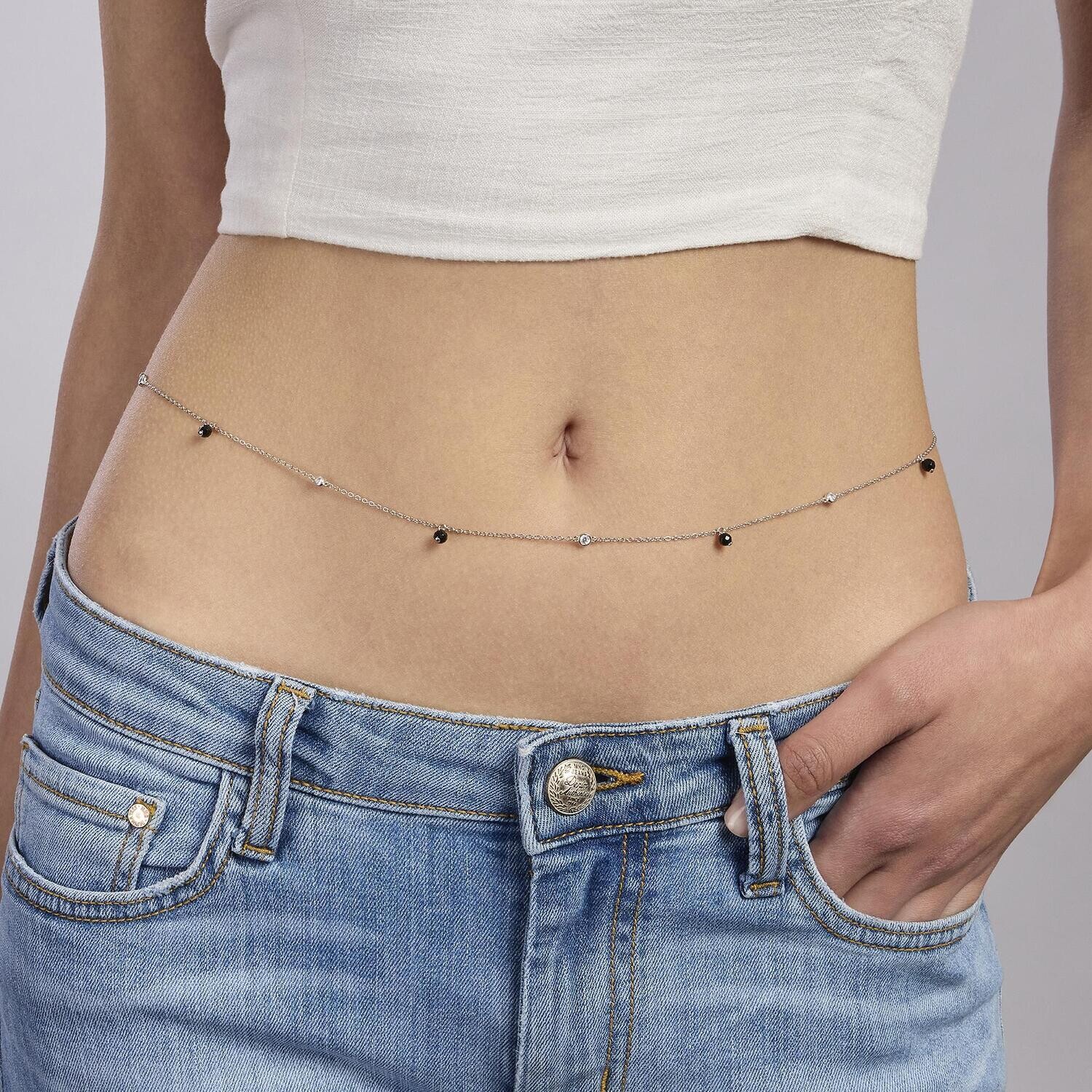 Body-chain girovita con agata nera VIVA LA VIDA