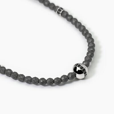 Collana in argento con ematite BOHÉMIEN