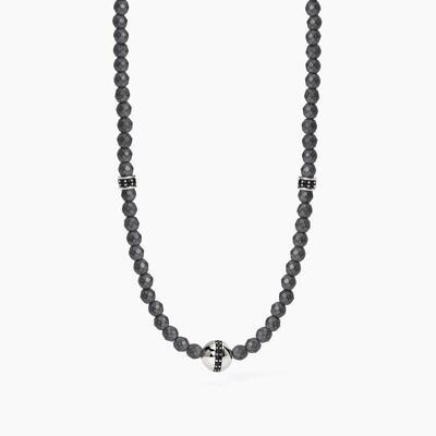 Collana in argento con ematite BOHÉMIEN