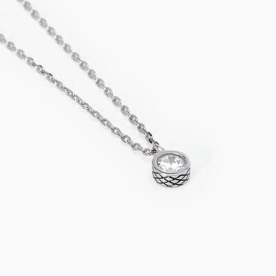 Collana in argento con punto luce tondo BRIGHT