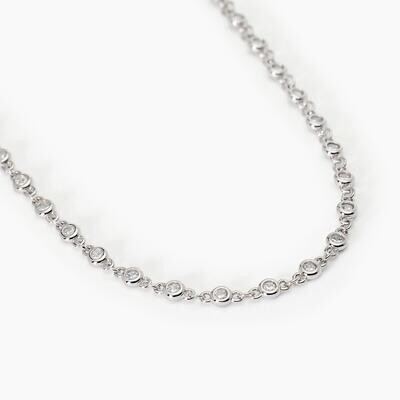 Collana in argento con zirconi bianchi SKYLINE