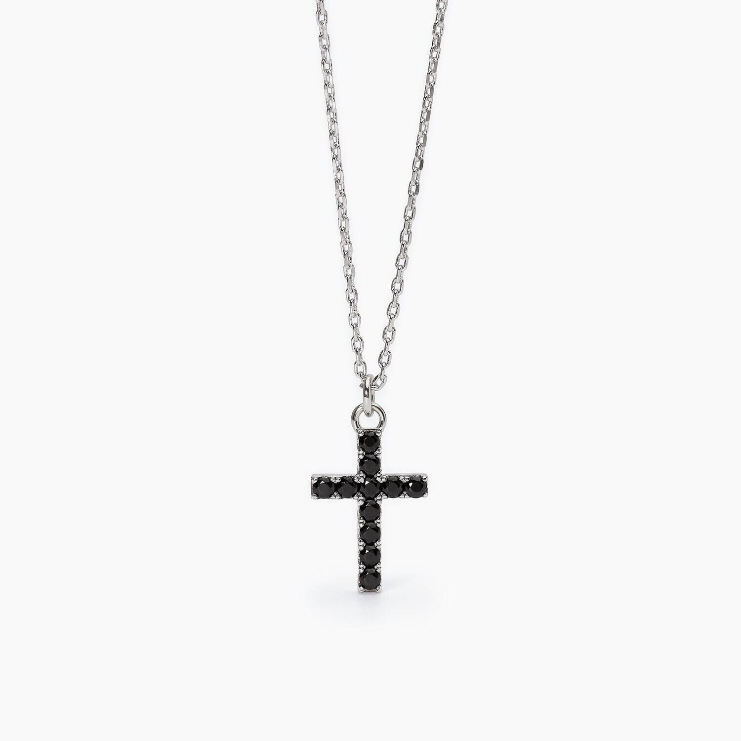 Collana in argento con ciondolo croce MYSTICAL