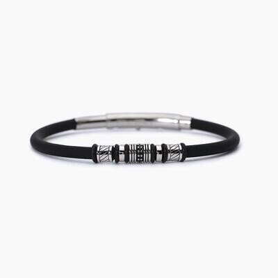 Bracciale uomo in acciaio e silicone SMARTER