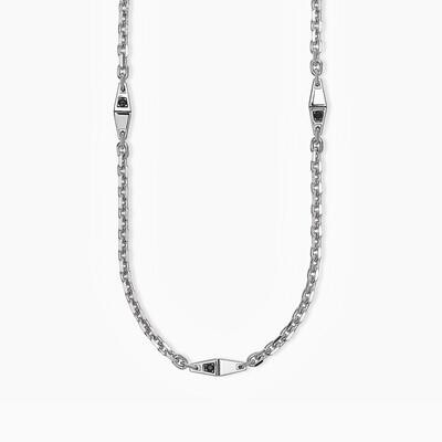 Collana in argento con catena rolò e inserti MODERNISTA