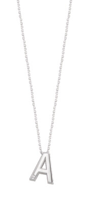 Collier 9 kt con iniziale, Iniziale: A