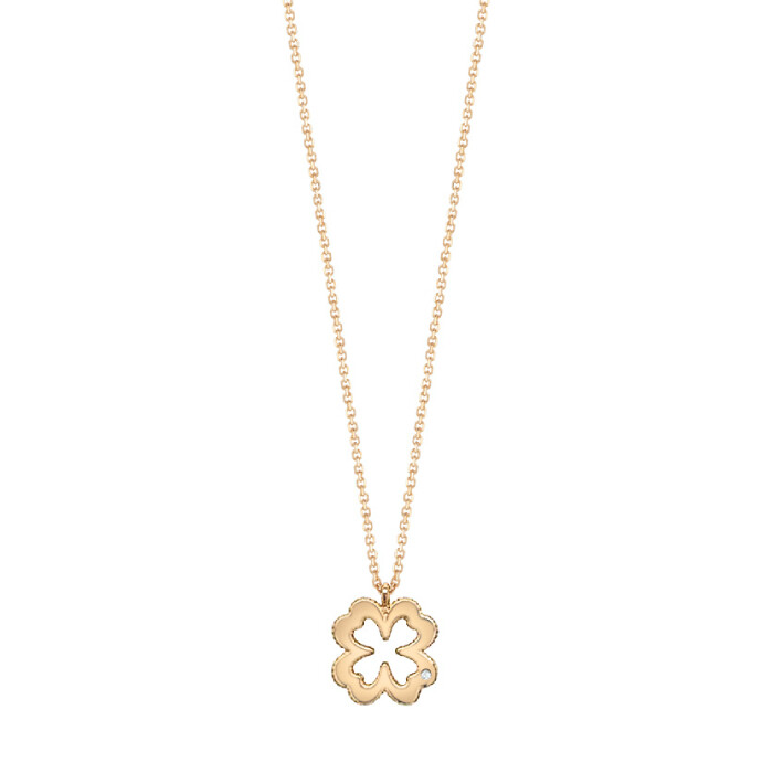 Collier 9 kt quadrifoglio