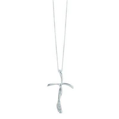 Collier croce e diamanti