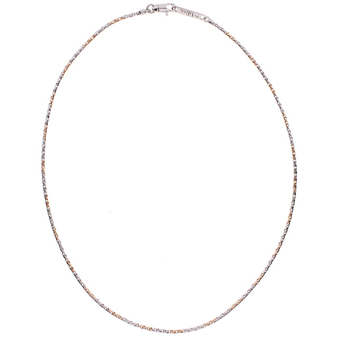 Collier chain bicolore
