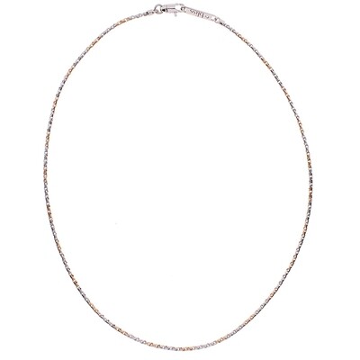Collier chain bicolore