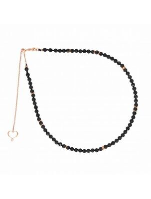 GIROCOLLO SPINELLO NERO CON CERCHIETTI
