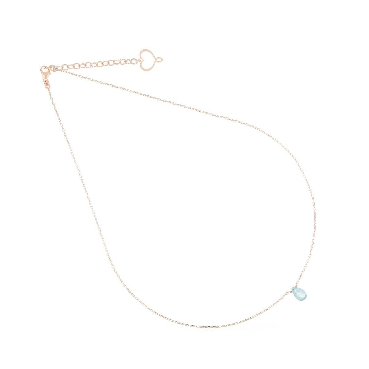 GIROCOLLO GOCCE ZIRCONE AZZURRO
