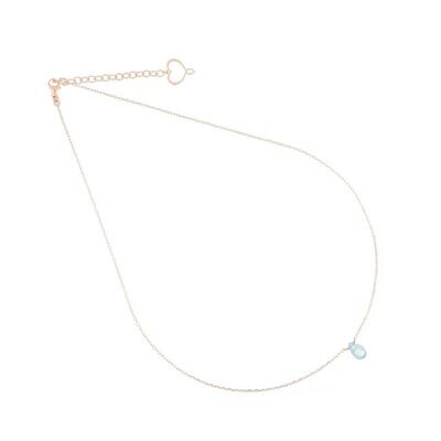 GIROCOLLO GOCCE ZIRCONE AZZURRO