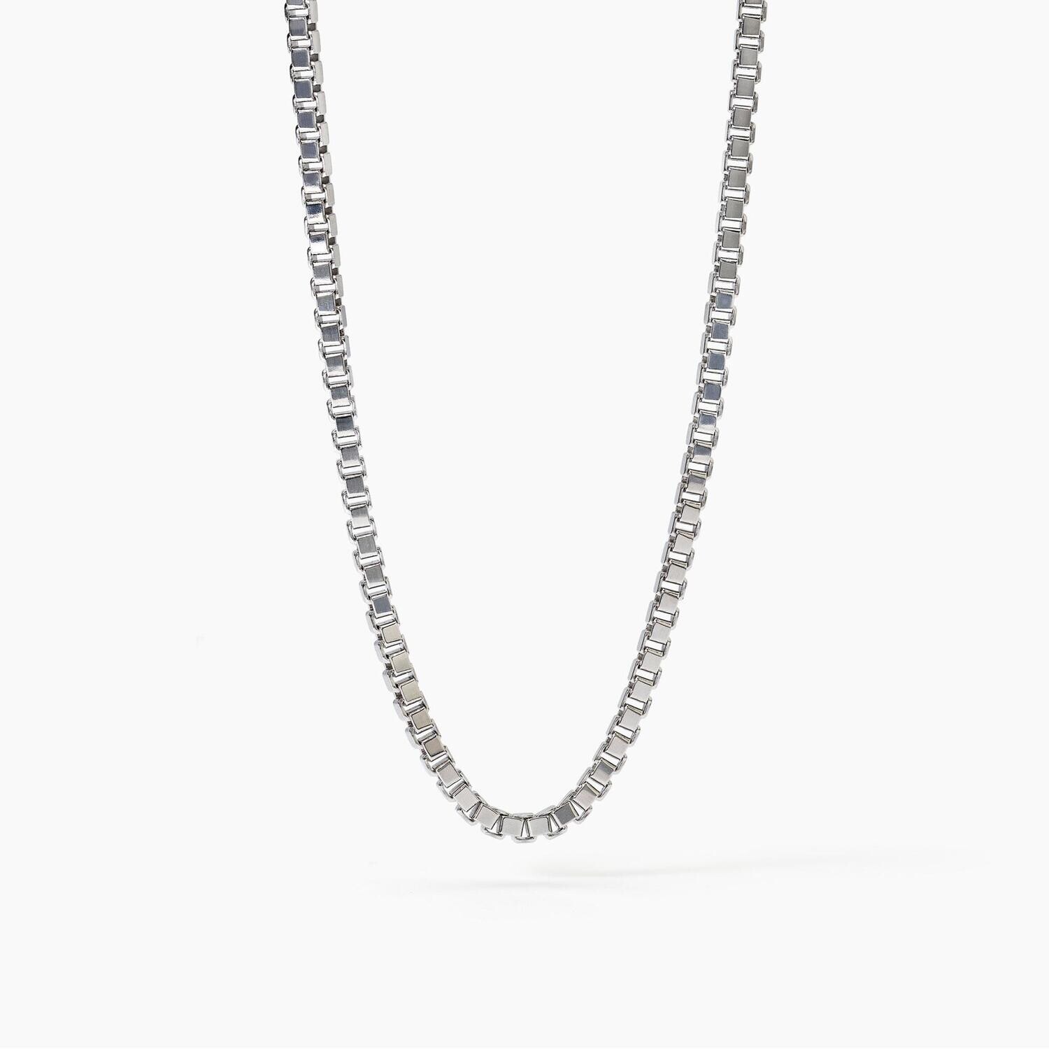 Collana in argento con catena veneta BOX