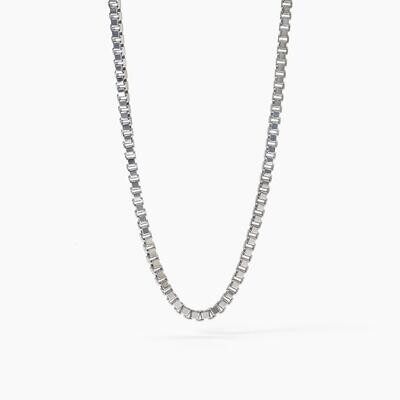 Collana in argento con catena veneta BOX