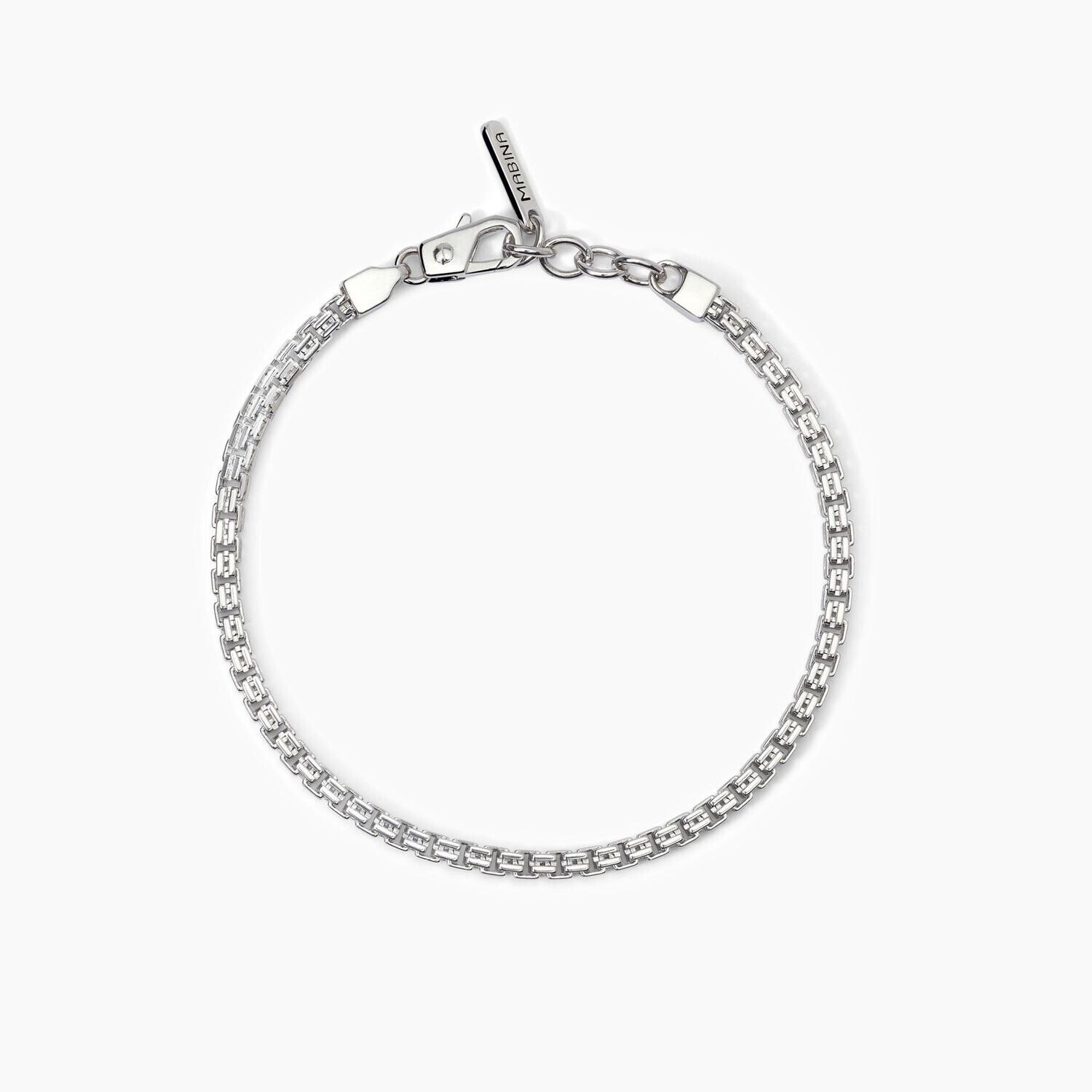 Bracciale in argento con catena veneta BOX
