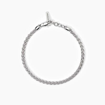 Bracciale in argento con catena spiga EVERY DAY