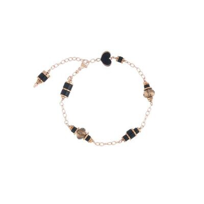 BRACCIALE CATENE DÉCO NERO