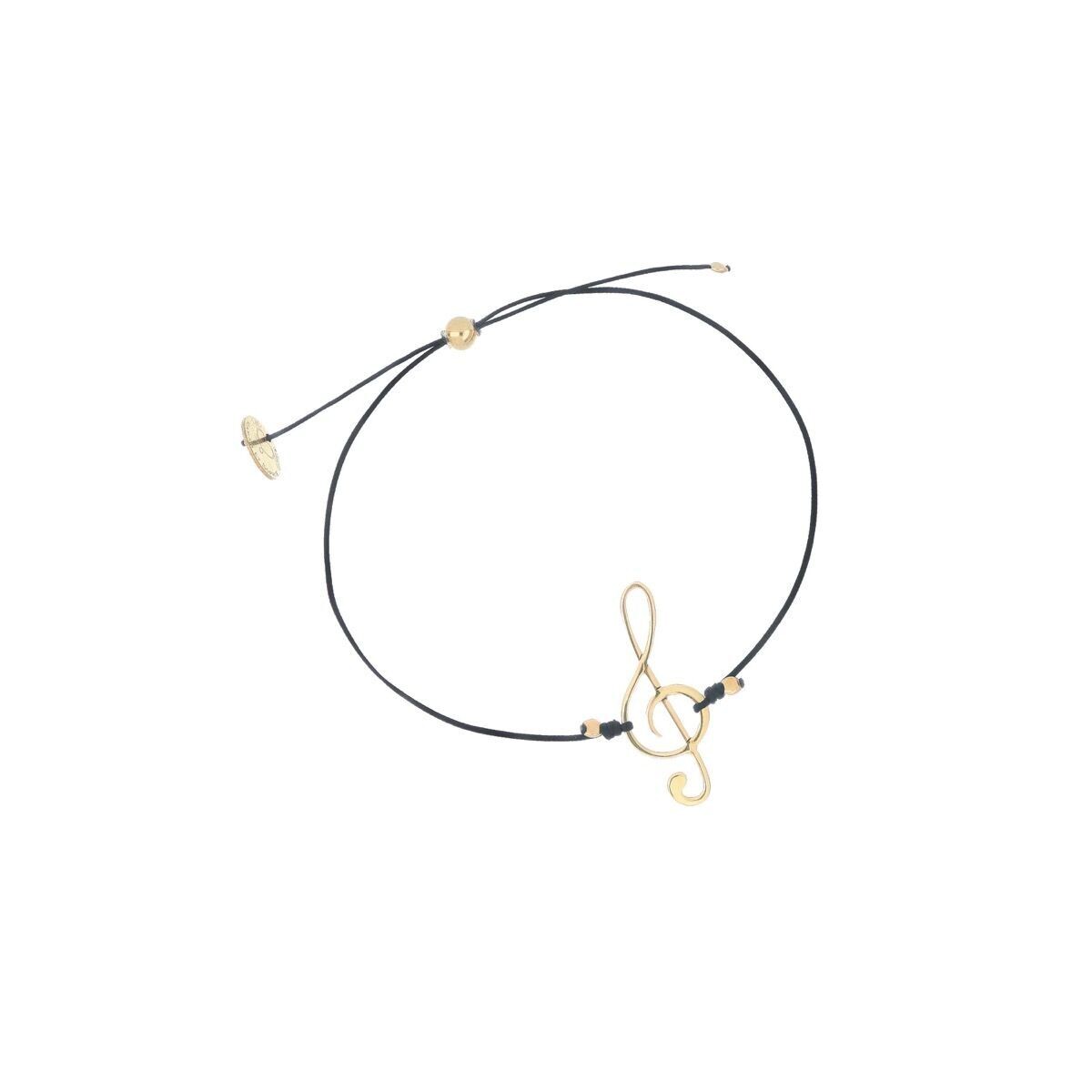 BRACCIALE DI FILO CHIAVE DI VIOLINO GRANDE GIALLA