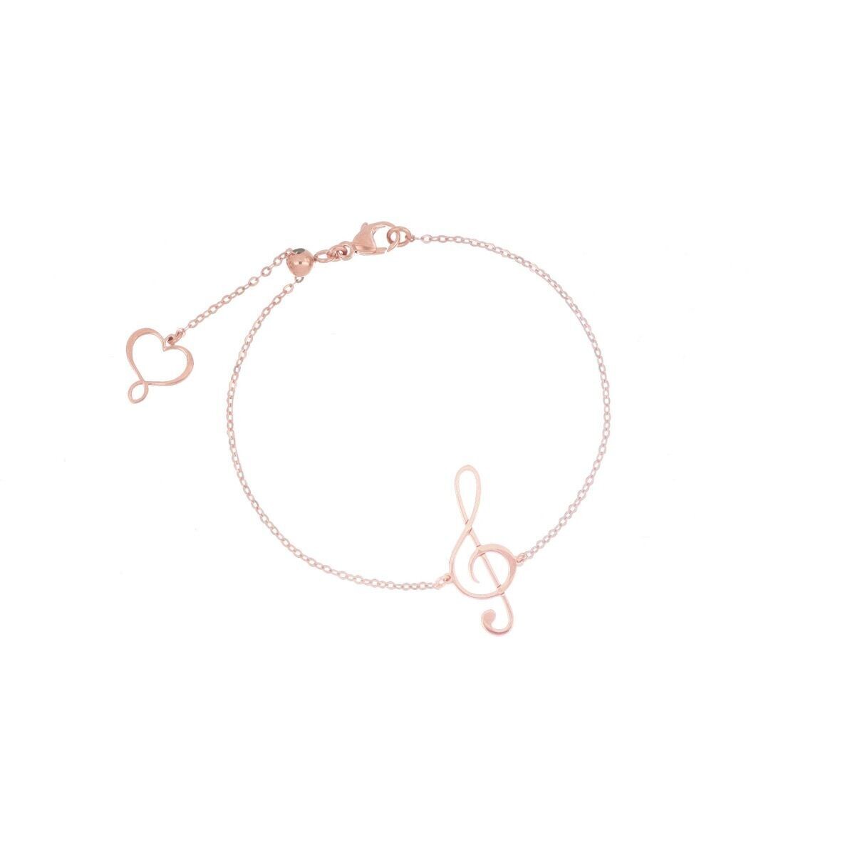 BRACCIALE CHIAVE DI VIOLINO GRANDE ROSA