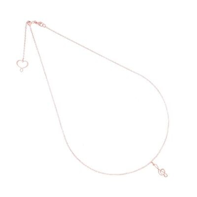GIROCOLLO CHIAVE DI VIOLINO ROSA