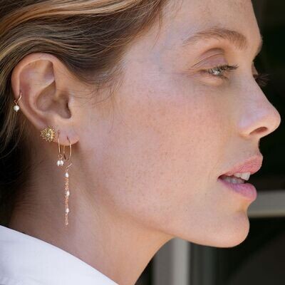 ORECCHINO LUNGO 18KT PERLE MIGNON