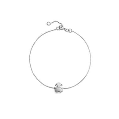 Bracciale &quot;I Tesorini&quot; con sagoma bimba in oro bianco
