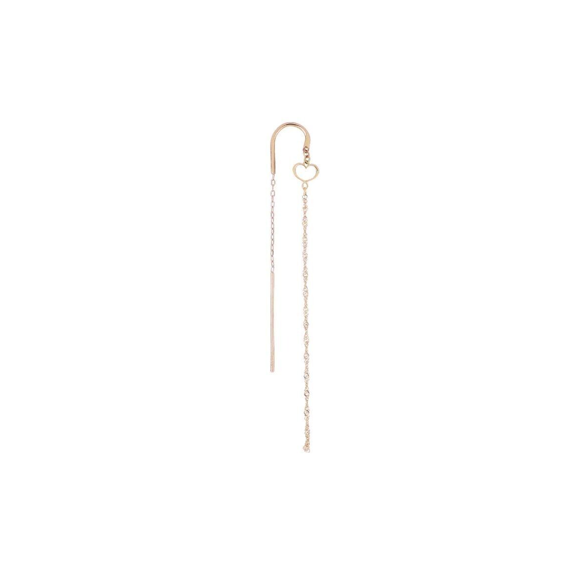 ORECCHINO 18KT CUORE MAMAN ROSA