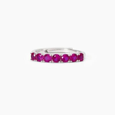 Anello in argento con rubini sintetici SOIRÉE