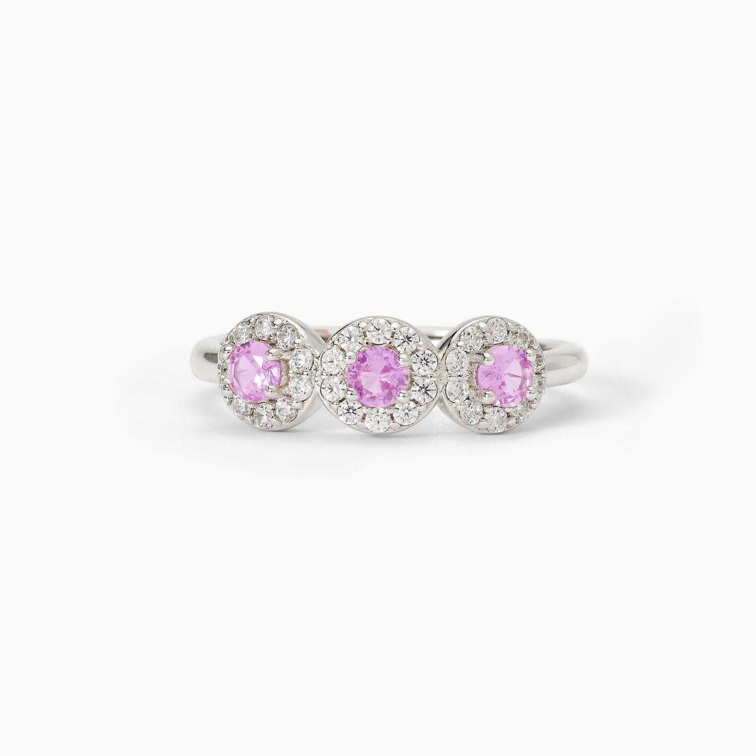Anello in argento con tormaline sintetiche MILANESIENNE