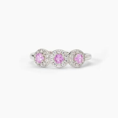 Anello in argento con tormaline sintetiche MILANESIENNE
