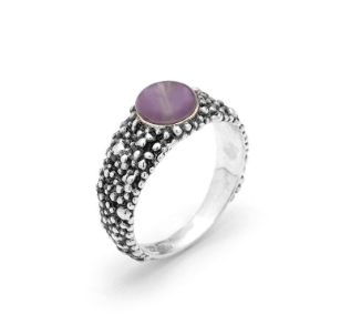 Anello Perlage Ametista