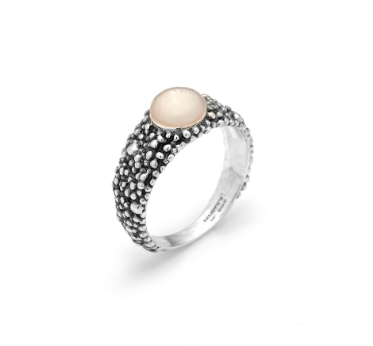 Anello Perlage Giada Rosa
