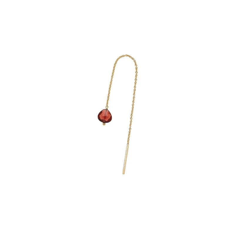 MONO ORECCHINO STONE granato 9 KT