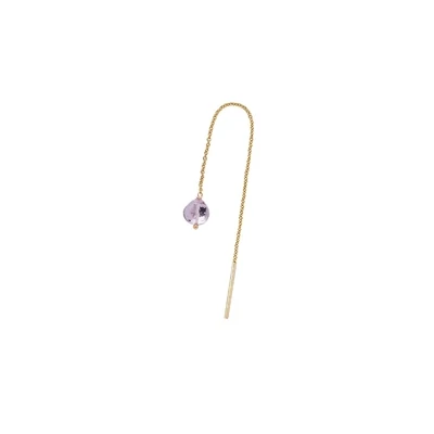 MONO ORECCHINO STONE ametista 9 KT