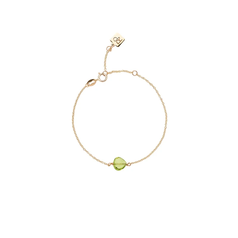 BRACCIALE STONE PERIDOTO 9 kt