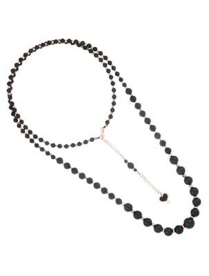 COLLANA LUNGA CRESCENDO NERA