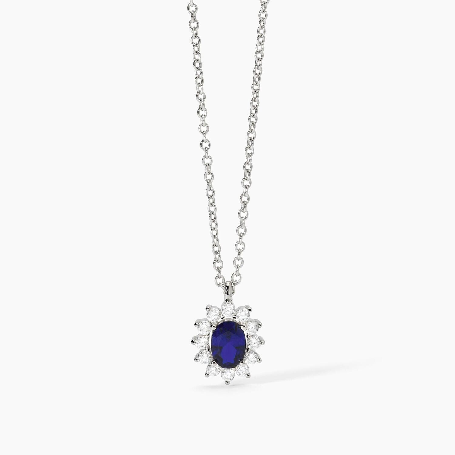 Girocollo in argento con zaffiro sinteticoCOOL OR RÉTRO