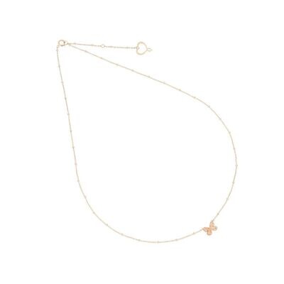 GIROCOLLO PAPILLON IN ORO ROSA