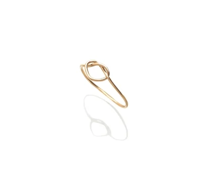 ANELLO Cuore annodato oro GIALLO 9 kt