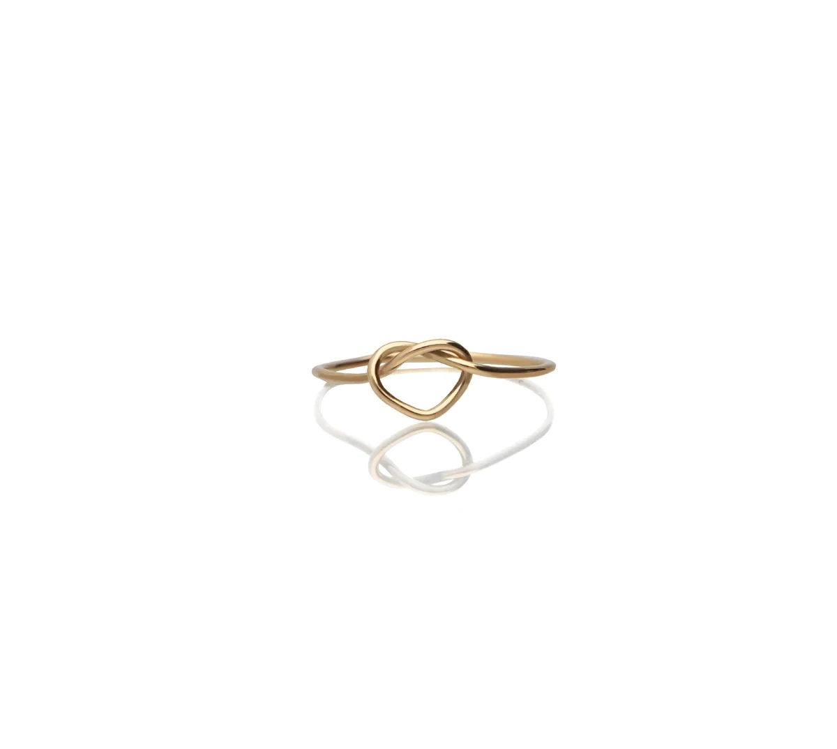 ANELLO Cuore annodato oro GIALLO 9 kt