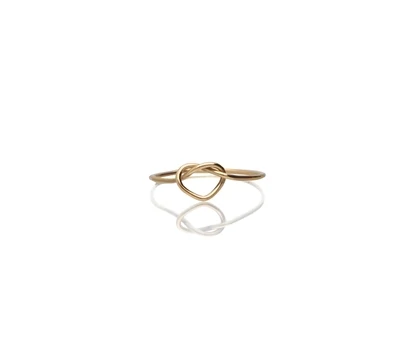 ANELLO Cuore annodato oro GIALLO 9 kt