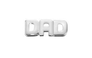 Scritta DAD piccola oro bianco 18 kt
