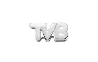 Scritta TVB oro bianco 18 kt
