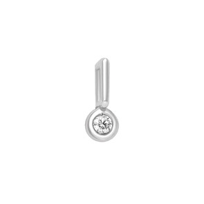 Ciondolo oro bianco con Diamante ct .0,01
