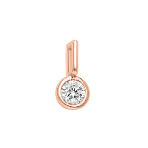 Ciondolo oro rosa con Diamante ct .0,05