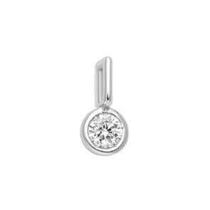 Ciondolo oro bianco con Diamante ct .0,05