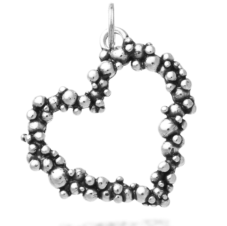 Charm Cuore Perlage Medio