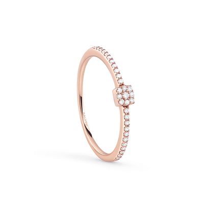 Anello &quot;Bagliori&quot; oro rosa