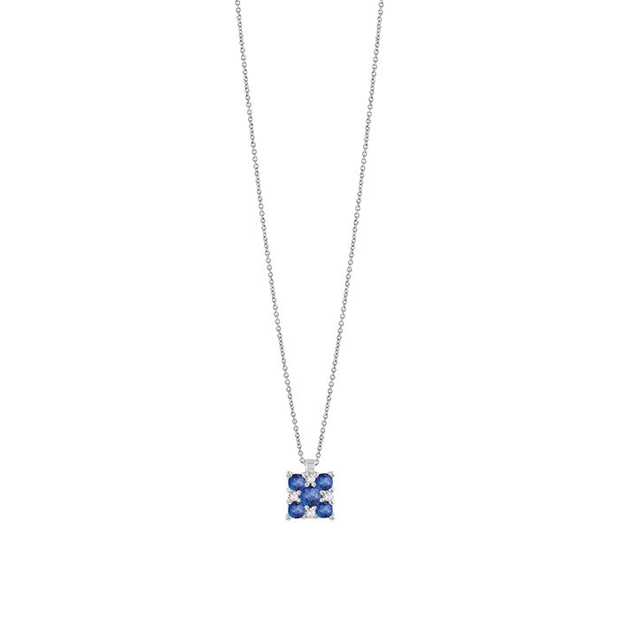 Collier Rugiada Zaffiri e diamanti